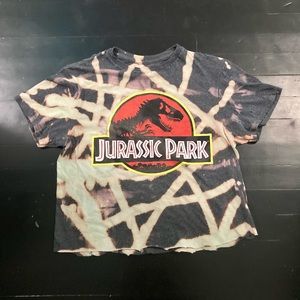 Distressed Jurassic Park Crop Top - Vintage 90s